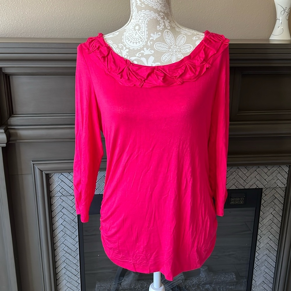 I.N. Studio pink long sleeve top, L •